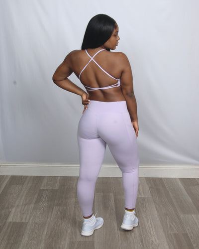 Catty Corner Backless Top - Lavender