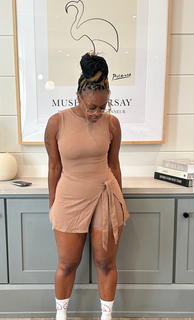 Almond Wrap Dress