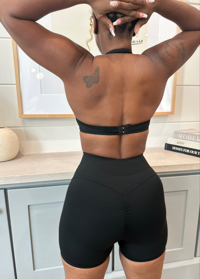 Backless Halter Romper